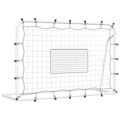 Football Net Rebounder White&Black 184x61x123 cm Steel and PE