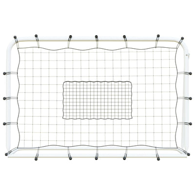 Football Net Rebounder White&Black 184x61x123 cm Steel and PE