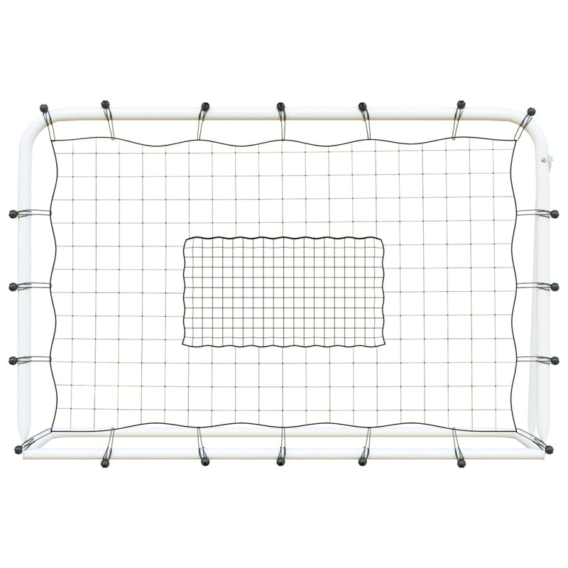 Football Net Rebounder White&Black 184x61x123 cm Steel and PE