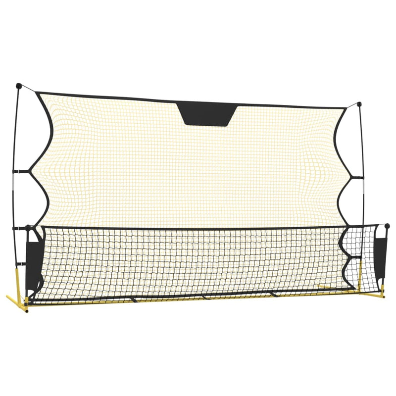 Football Rebounder Net Black and Yellow 183x85x120 cm Polyester