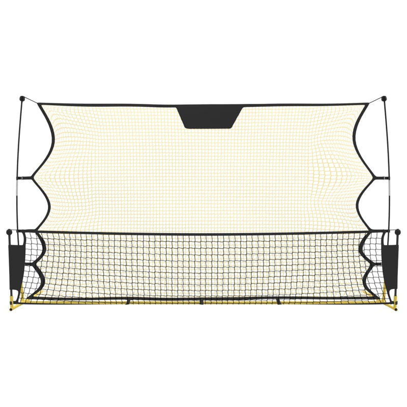 Football Rebounder Net Black and Yellow 183x85x120 cm Polyester