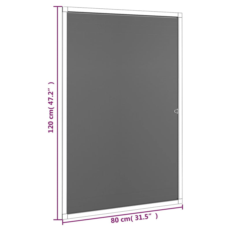 Insect Screen for Windows White 80x120 cm