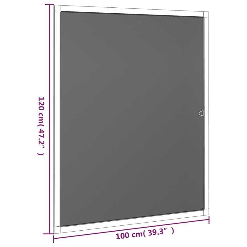 Insect Screen for Windows White 100x120 cm