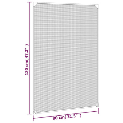 Magnetic Insect Screen for Windows Anthracite 80x120 cm