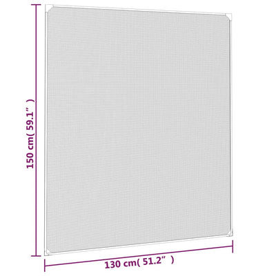 Magnetic Insect Screen for Windows Anthracite 130x150 cm