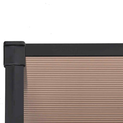 Door Canopy Black 239x90 cm Polycarbonate