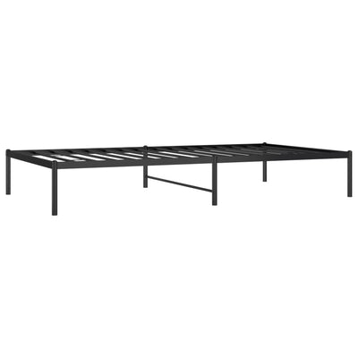 Metal Bed Frame without Mattress Black 107x203 cm King Single