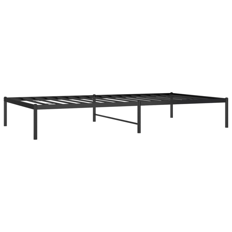 Metal Bed Frame without Mattress Black 107x203 cm King Single