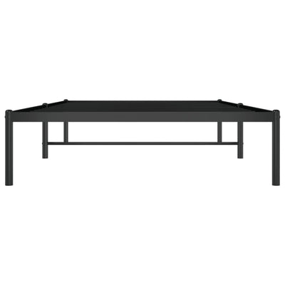 Metal Bed Frame without Mattress Black 107x203 cm King Single