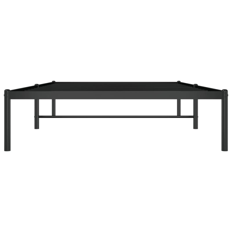 Metal Bed Frame without Mattress Black 107x203 cm King Single