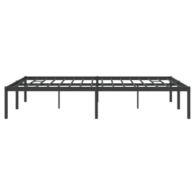 Metal Bed Frame without Mattress Black 150x200 cm