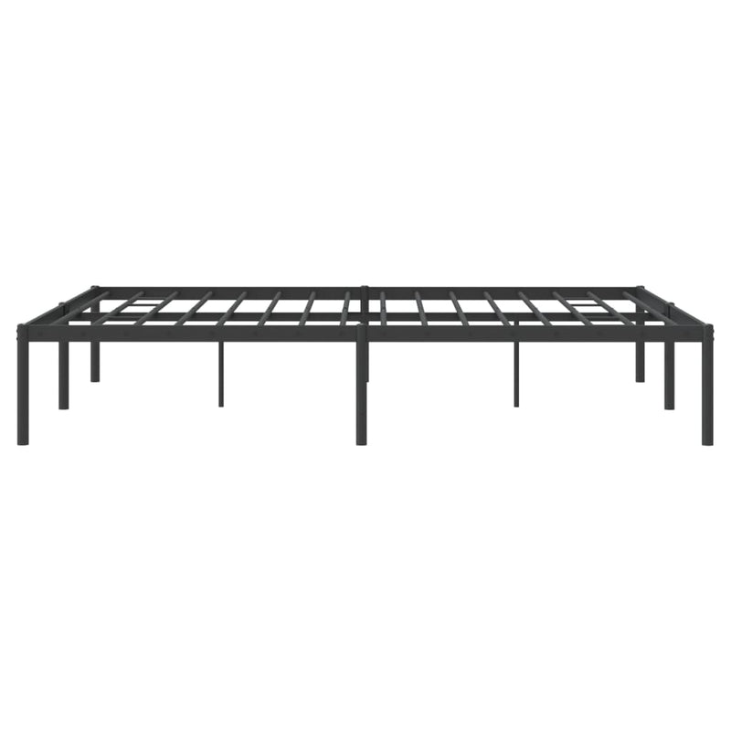 Metal Bed Frame without Mattress Black 150x200 cm