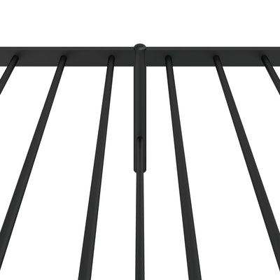 Metal Bed Frame without Mattress with Headboard Black 90x190 cm