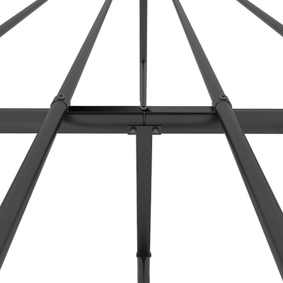 Metal Bed Frame without Mattress with Footboard Black 135x190 cm