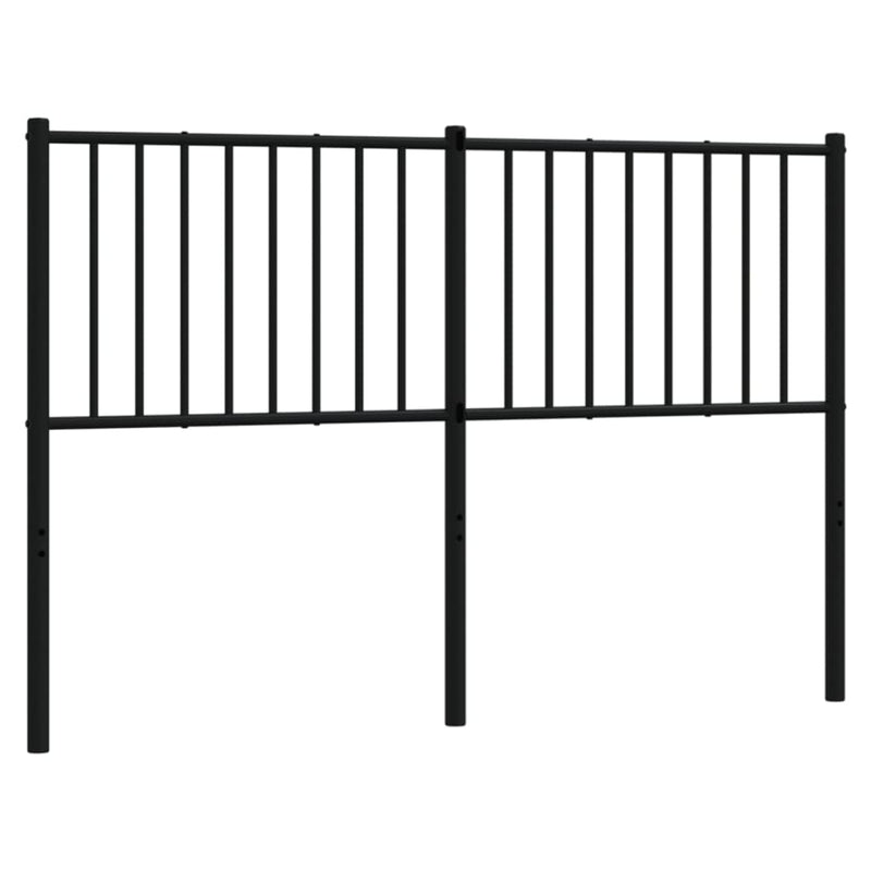 Metal Headboard Black 137 cm Double