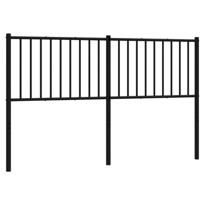 Metal Headboard Black 152 cm Queen