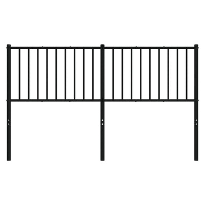 Metal Headboard Black 152 cm Queen