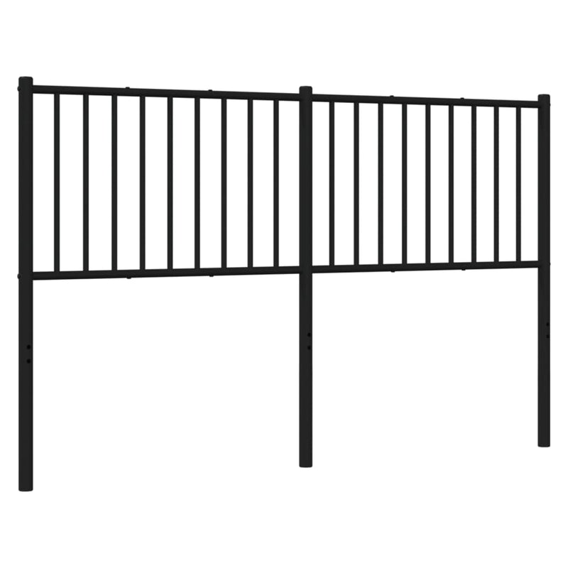 Metal Headboard Black 152 cm Queen