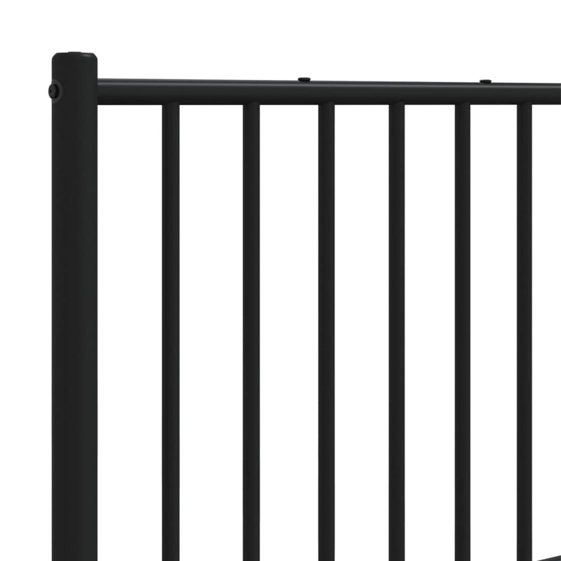 Metal Headboard Black 152 cm Queen