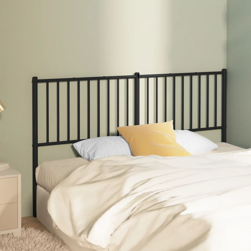 Metal Headboard Black 152 cm Queen