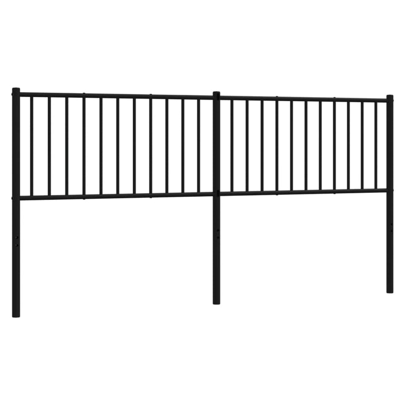 Metal Headboard Black 183 cm King