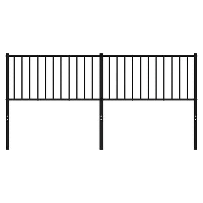 Metal Headboard Black 183 cm King