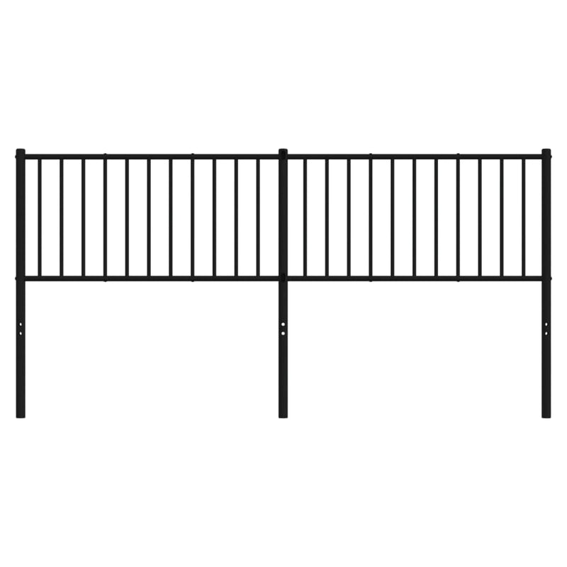 Metal Headboard Black 183 cm King