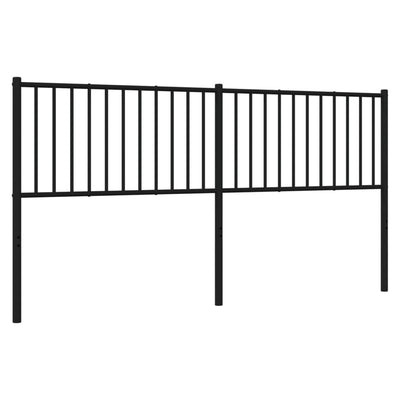 Metal Headboard Black 183 cm King