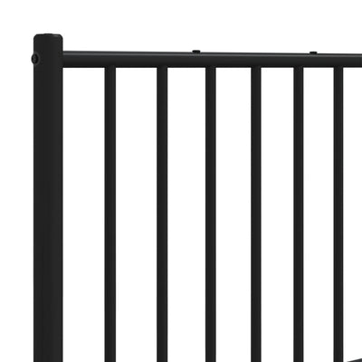 Metal Headboard Black 183 cm King