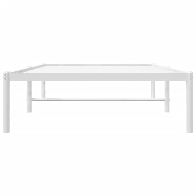 Metal Bed Frame without Mattress White 90x190 cm