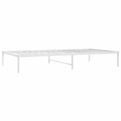 Metal Bed Frame without Mattress White 107x203 cm King Single