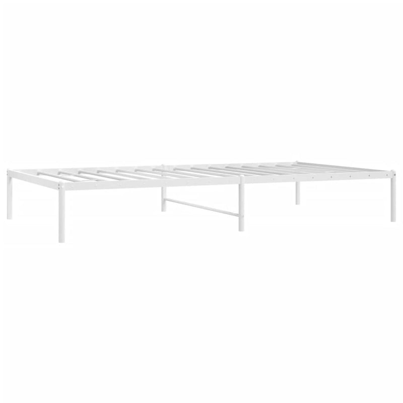 Metal Bed Frame without Mattress White 107x203 cm King Single