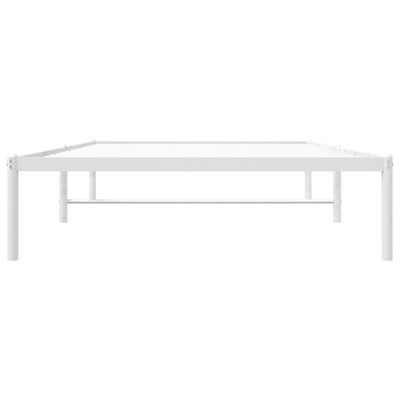 Metal Bed Frame without Mattress White 107x203 cm King Single