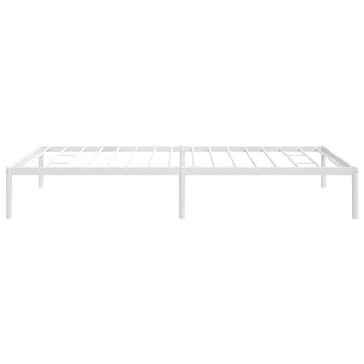 Metal Bed Frame without Mattress White 107x203 cm King Single