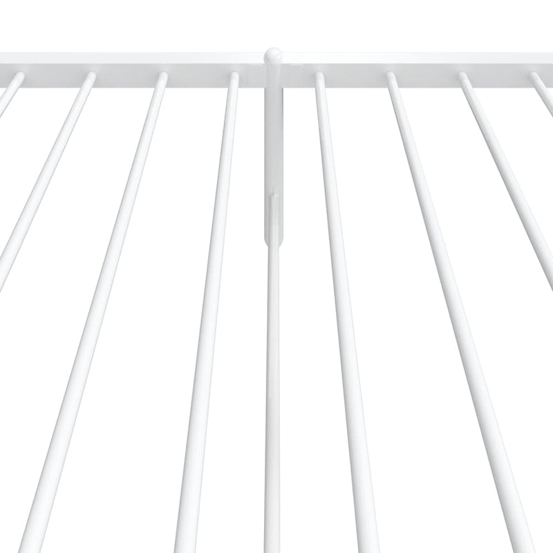 Metal Bed Frame without Mattress with Footboard White 90x190 cm