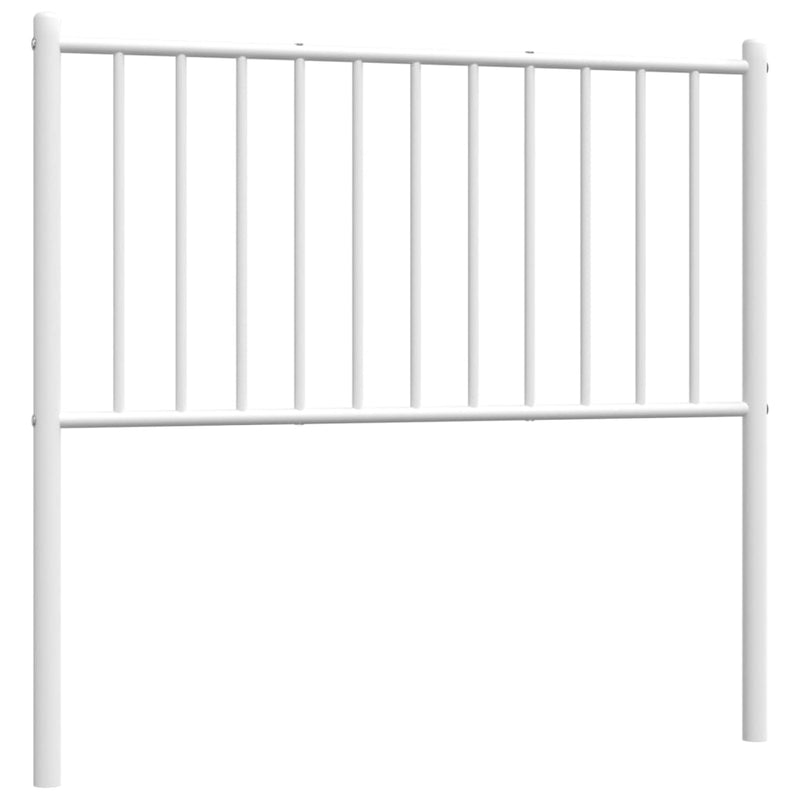 Metal Headboard White 90 cm