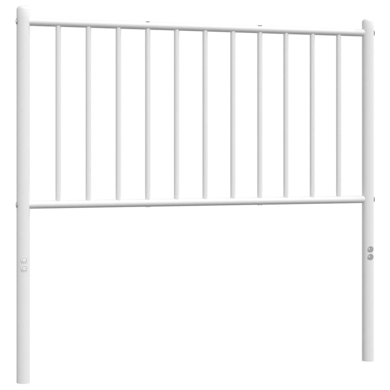 Metal Headboard White 90 cm