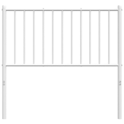 Metal Headboard White 90 cm