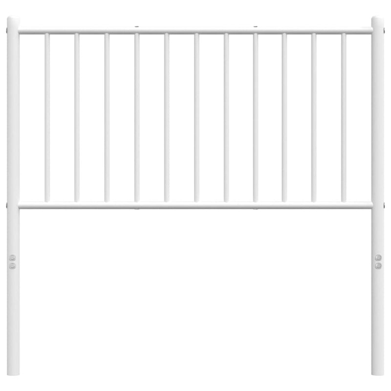 Metal Headboard White 90 cm