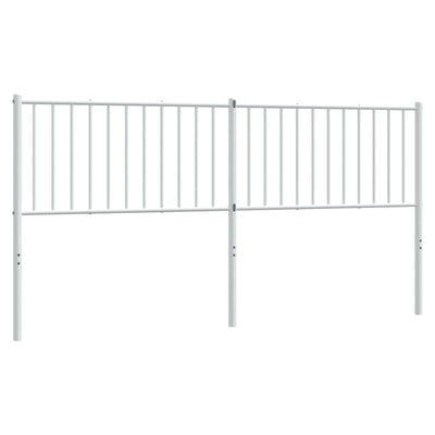 Metal Headboard White 183 cm King