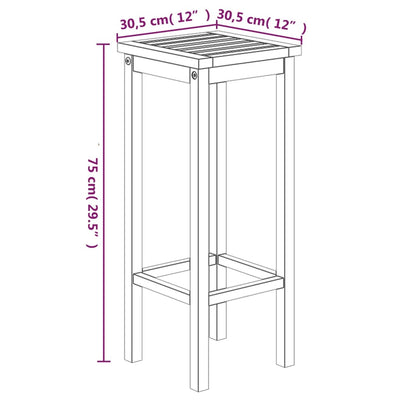 5 Piece Garden Bar Set Solid Wood Acacia