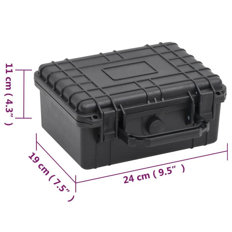 Portable Flight Case Black 24x19x11 cm PP