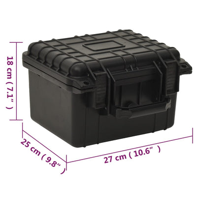 Portable Flight Case Black 27x25x18 cm PP