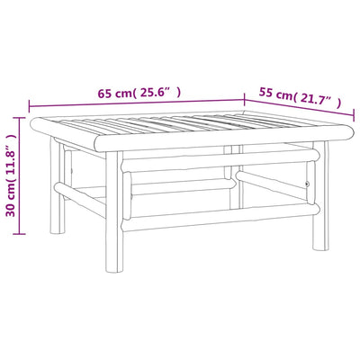 Garden Table 65x55x30 cm Bamboo