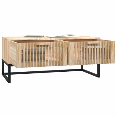 Coffee Table 80x40x35 cm Engineered Wood and Iron