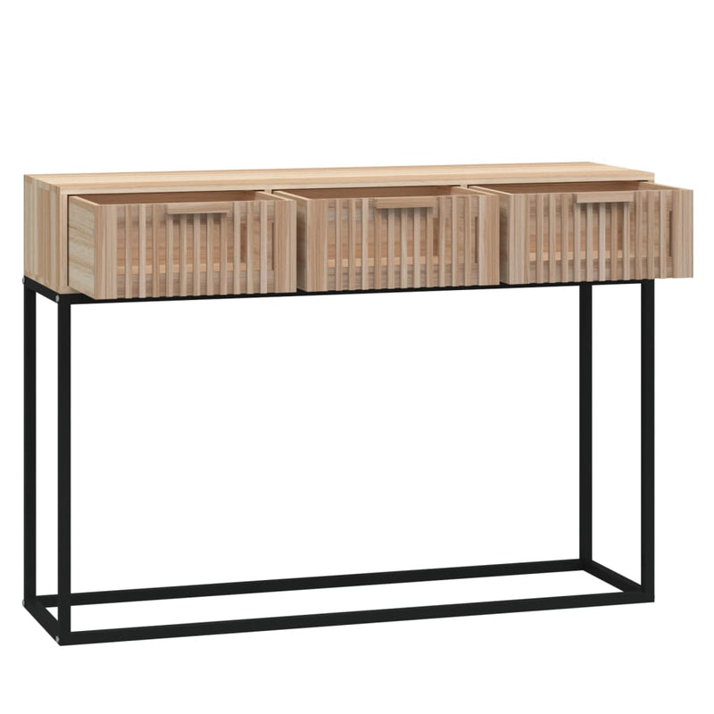 Console Table 105x30x75 cm Engineered Wood and Iron