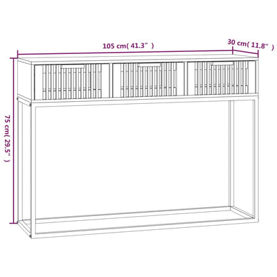 Console Table 105x30x75 cm Engineered Wood and Iron