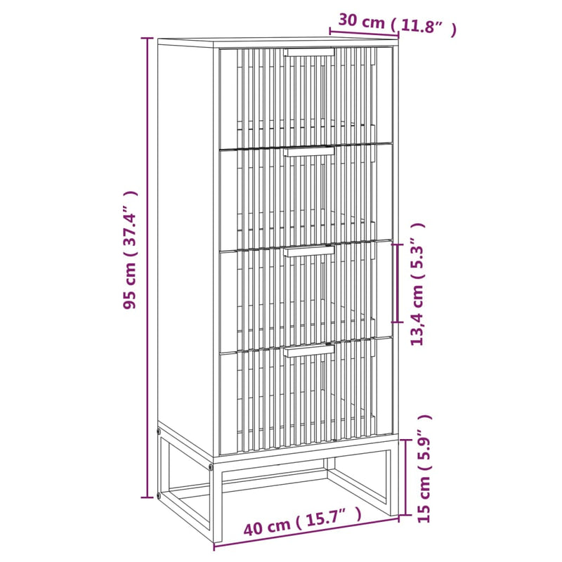 Highboard 40x30x95 cm Engineered Wood