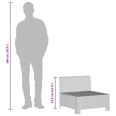 2 Piece Garden Lounge Set with Cushions Grey Poly Rattan