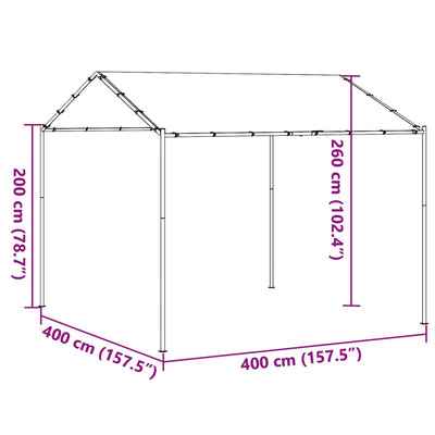 Canopy Tent Beige 4x4 m Steel  and Fabric